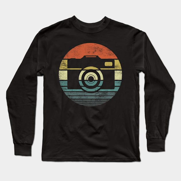 Retro Vintage Photography Camera Design Long Sleeve T-Shirt by stayilbee